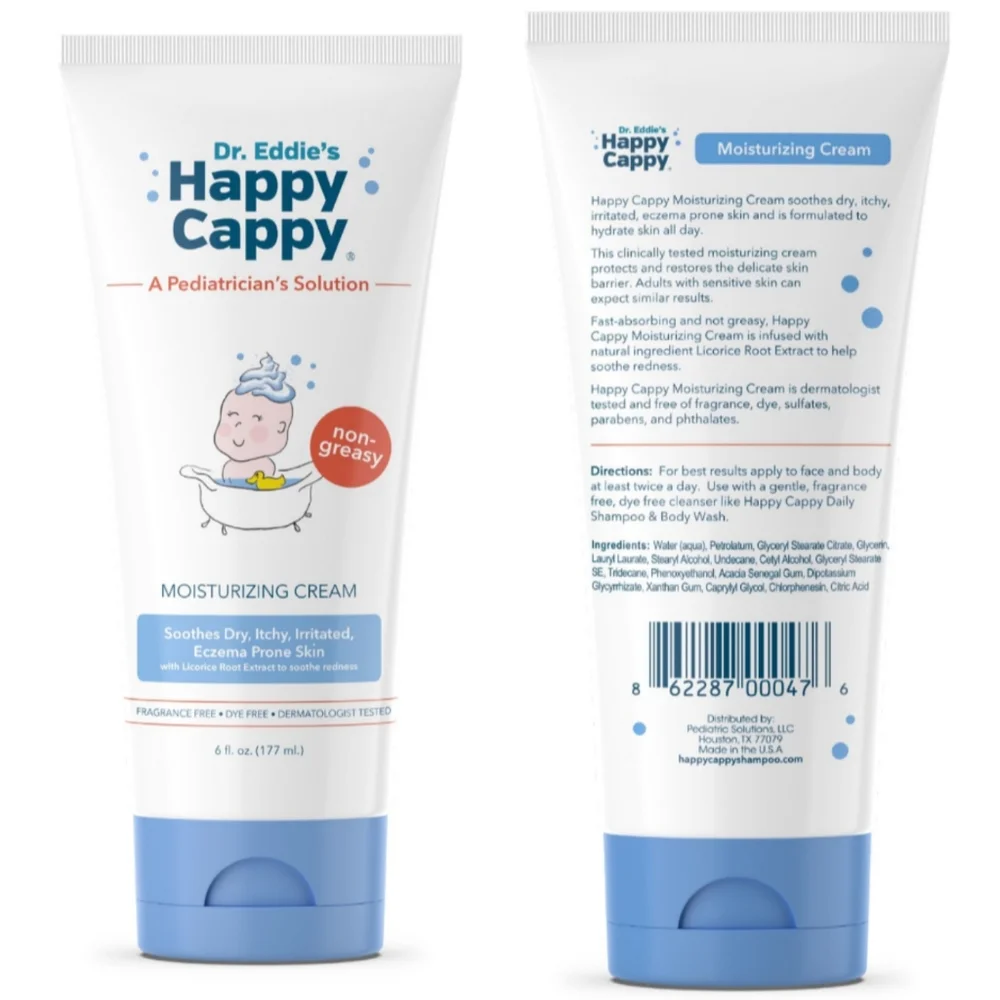 Happy Cappy Baby Skin & Hair Eczema Shampoo Body Wash Soap Cream Lotion Gift Set